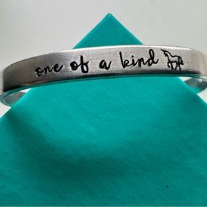 “One of a Kind” Unicorn Stainless Steel Cuff Bracelet